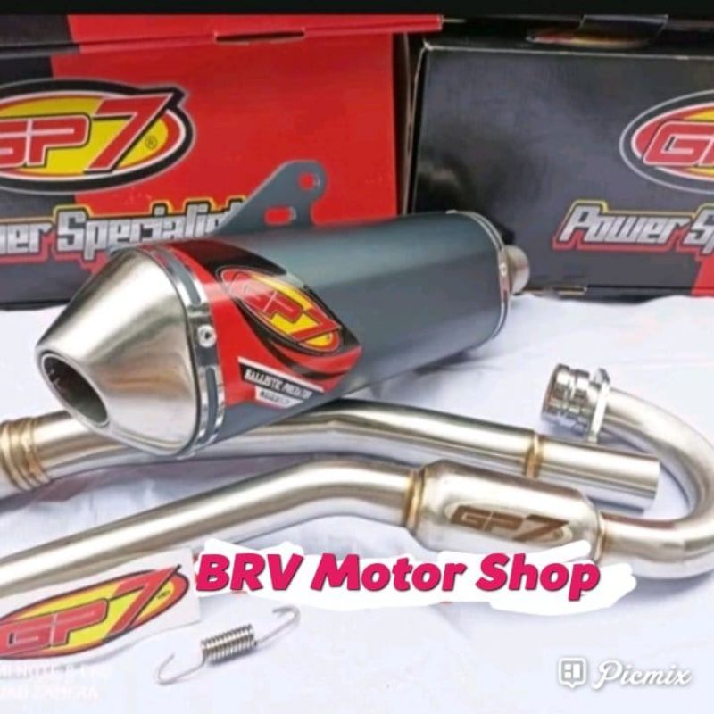 Knalpot Gp7 Crf150L / Knalpot Honda Crf150L  Gp7 Predator Balistic Super Jumbo Original Honda Crf150
