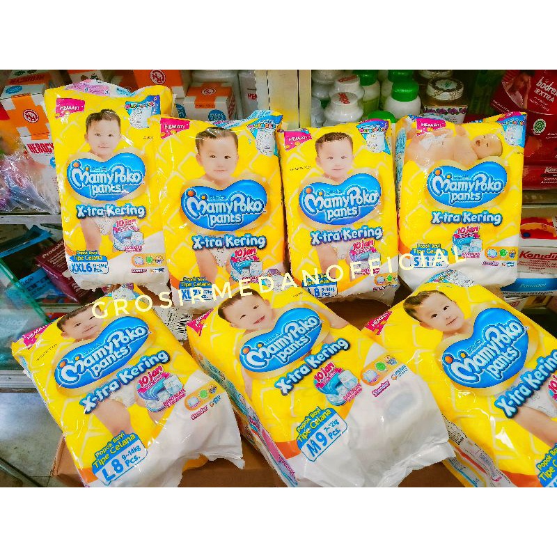 MAMYPOKO PANTS STANDAR S11 M8 L9 XL7 XXL6 - MAMY POKO POPOK BAYI ANAK LEMBUT