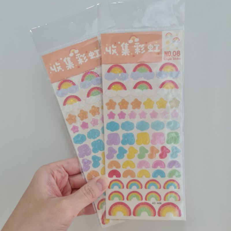 

Pastel Rainbow Sticker Stiker Pelangi Deco Stickers Bujo Journaling Photo card Photocard Aesthetic Deco Stationery