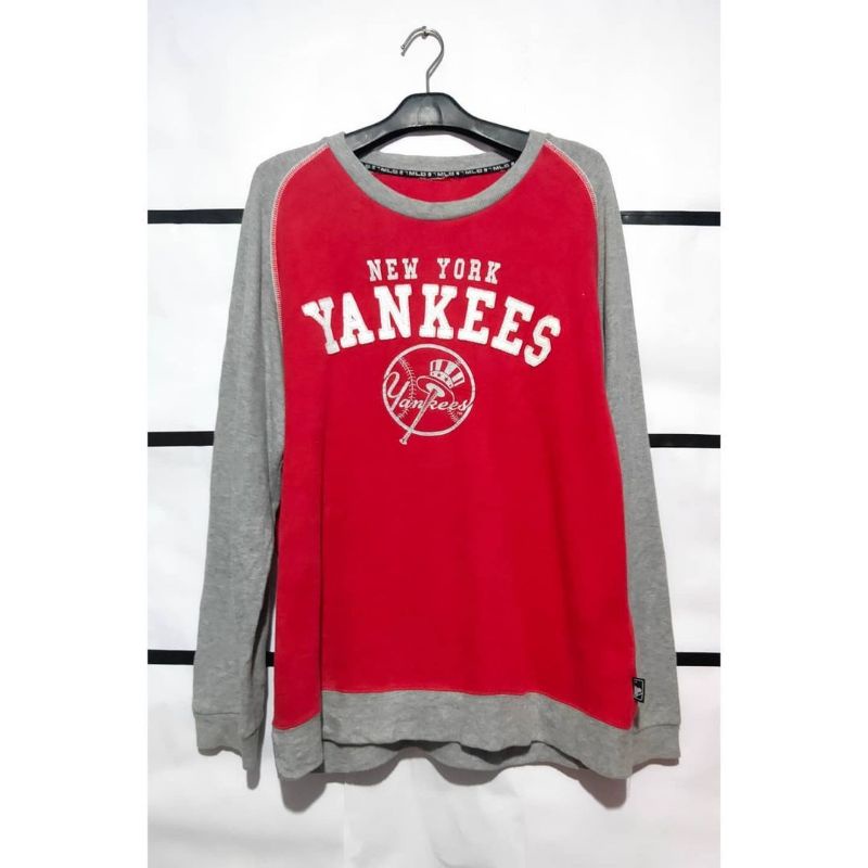 Crewneck MLB Yankees Merah, Hoodie second, preloved