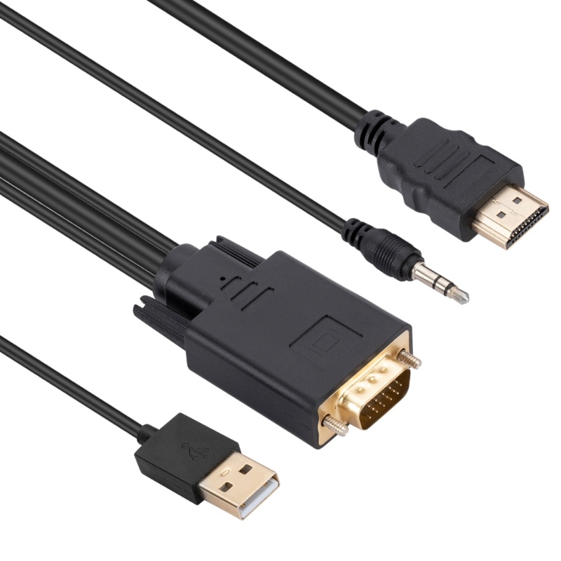 Btsg Kabel VGA Ke 6Feet (Pria Ke Male) Dengan Konektor Untuk Monitor Komputer, Desktop, Laptop