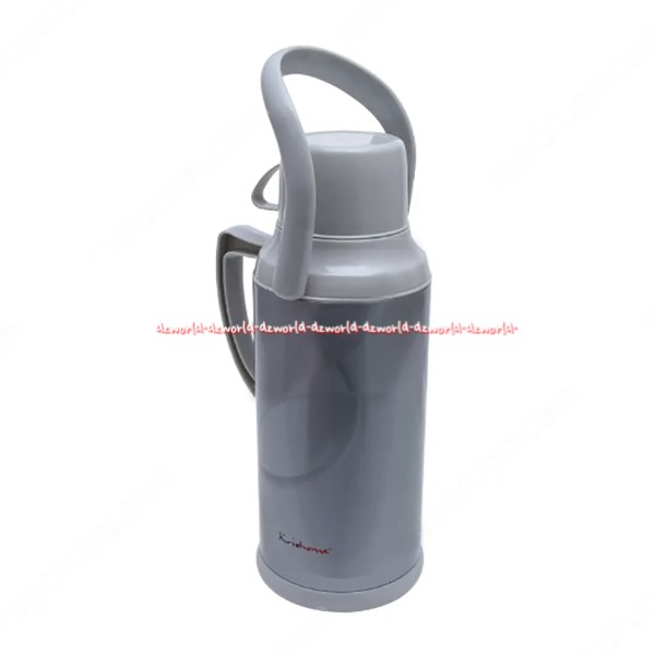 Kris Vacuum Flask White 2L Tempat Termos Thermos Cerek Teko Air Panas Tahan Lama Kris Vakum 2 Litter Abu Abu Grey Silver