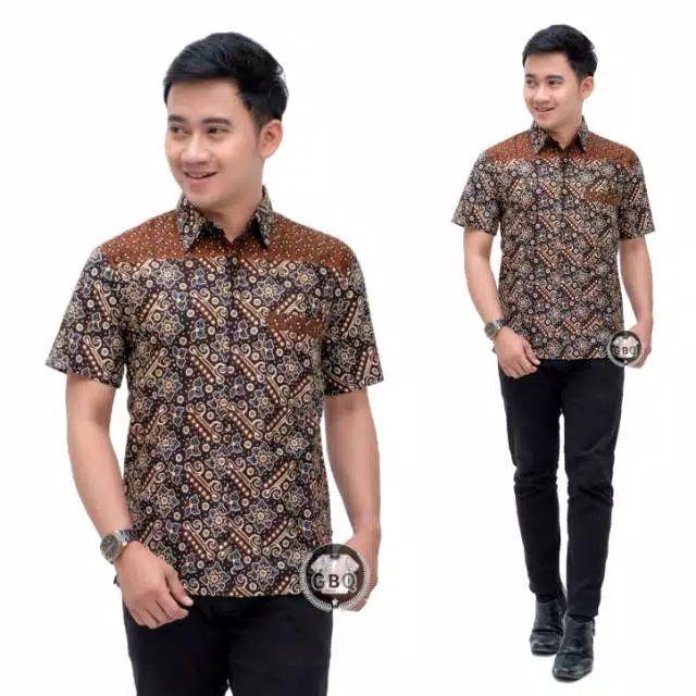 Kemeja Batik Pria Motif Mataram