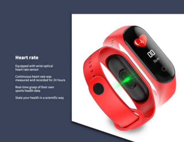 M4 Smartband Smartwatch Smart Bracelet Gelang Pintar Jam Tangan