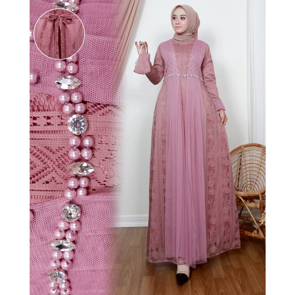 PROMO LONG DRESS VIOLA / DRESS PESTA / DRESS KONDANGAN CANTIK