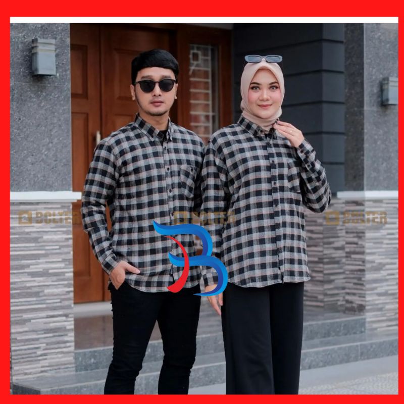 Pakaian Baju Kimberly Kemeja Hem Flanel Shirt Pria & Wanita Flannel Cowok Cewek Couple Lengan Panjan