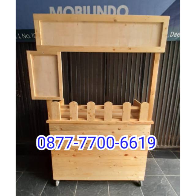 Gerobak thai tea / booth jati belanda / booth kayu / booth coffe ...