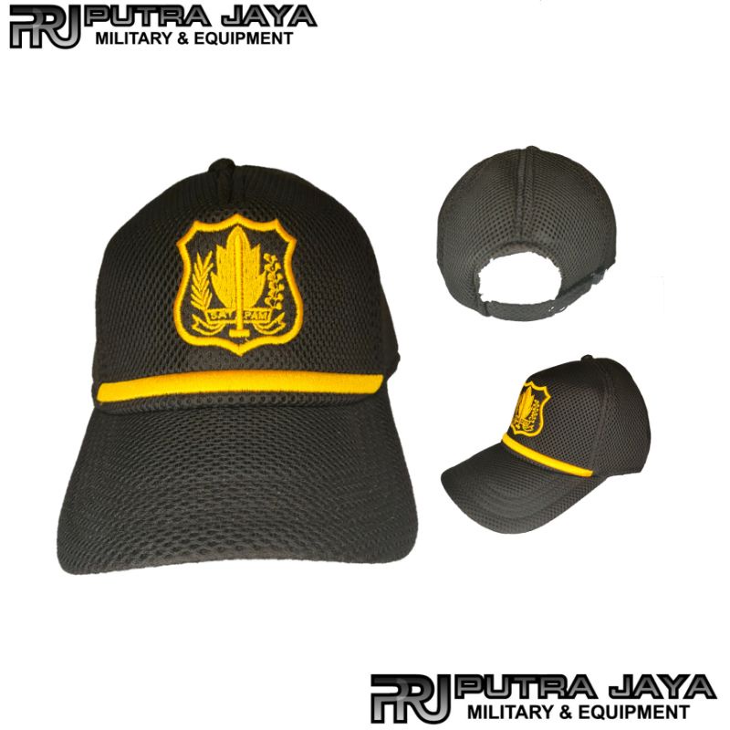 TOPI SATPAM SECURITY TERBARU / TOPI SATPAM / TOPI JARING COKLAT / TOPI SATPAM COKLAT
