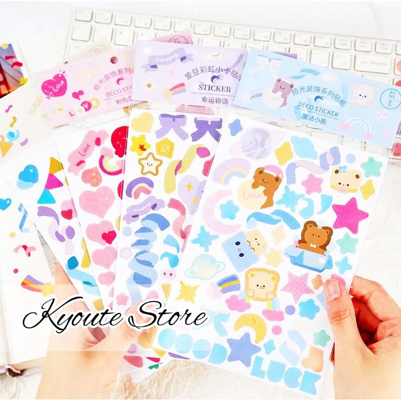 

Sticker Sheet Cute Party Ribbon Scrapbook DIY Bujo Planner Letter Journal HP