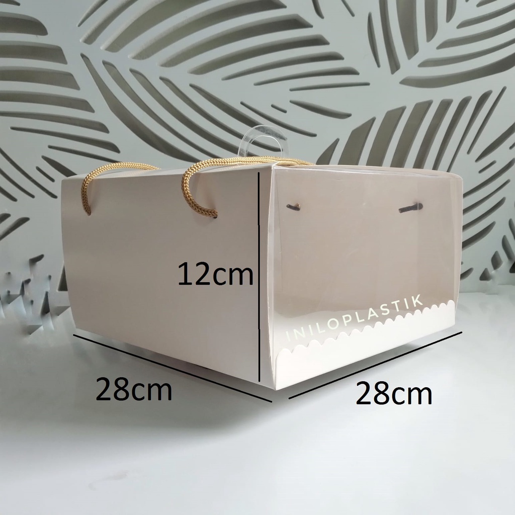 

Box Mika Pudding MBX 28x28x12 / Dus Tart / Box Parcel Window / Box Mika Polos @5pcs