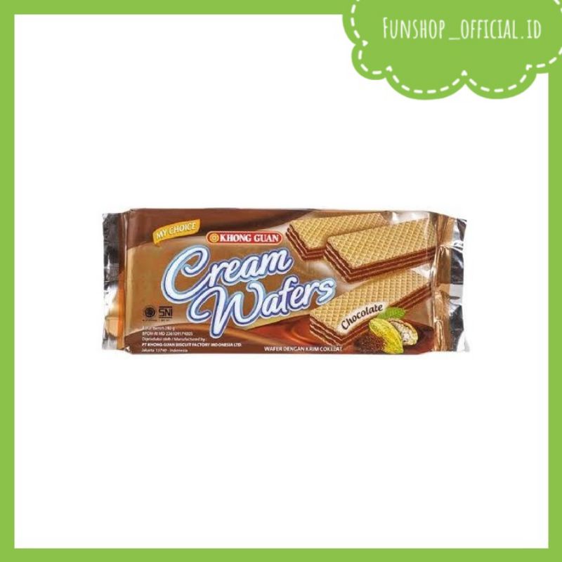 

Khong guan Cream wafer krim chocolate 240gram