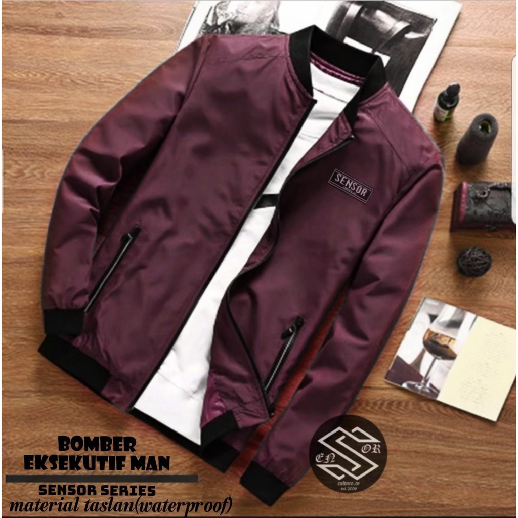 JAKET POLOS EKSEKUTIF MAN / JAKET PRIA BOMBER POLOS