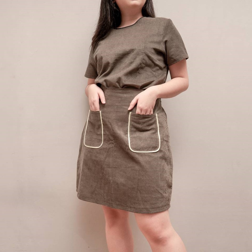 Corduroy Skirt BIG SIZE