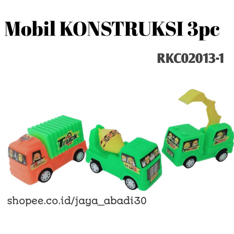 MAINAN MOBIL KONSTRUKSI 3PC MOLEN BOX EXCAVATOR GARUK RKC02013-1