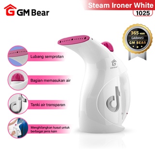 GM Bear Setrika Uap 1025-Garment Steamer Iron White