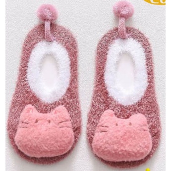 Sepatu Prewalker Kaos Kaki Korea Anak Bayi Kaos Kaki Bulu Lembut Motif Animal Baby Socks