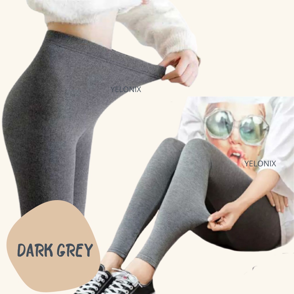 Legging Rayon Spandek Kaos L - XXXL / Legging Panjang Bahan Kaos - YELONIX