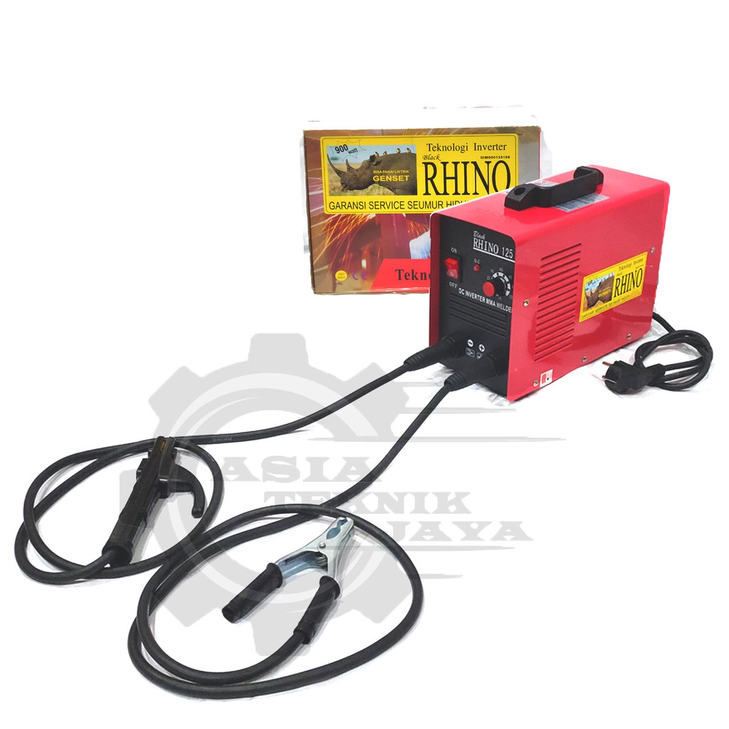 Mesin Las Inverter Rhino 125 A 900W Red Tarvo Las MMA 125 Rhino Merah