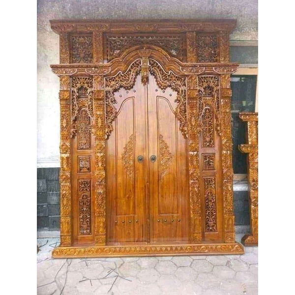 pintu gebyok ukir jepara sise 200x250 finishing