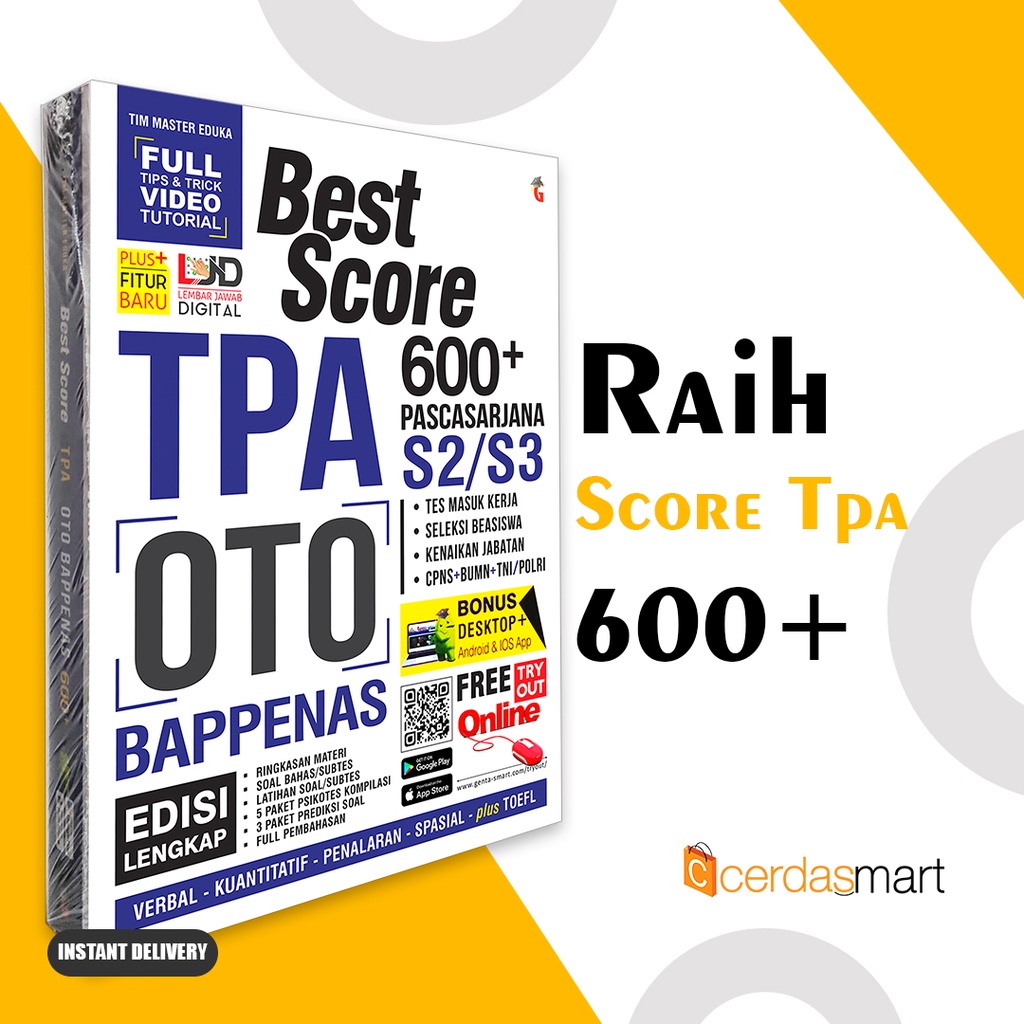 Jual Buku Tpa Buku Psikotes Best Score Tpa Oto Bappenas