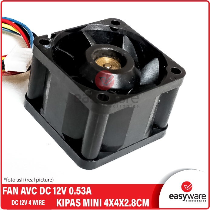 FAN AVC DC 12V 4x4x2.8 CM 4 WIRE FAN MINI KIPAS MINI DC 12V