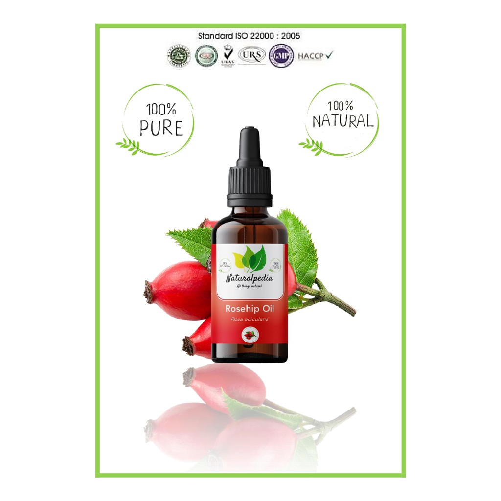 Pure Rosehip Rose Hip Oil / Minyak Biji Bunga Mawar Murni 30ml Carrier