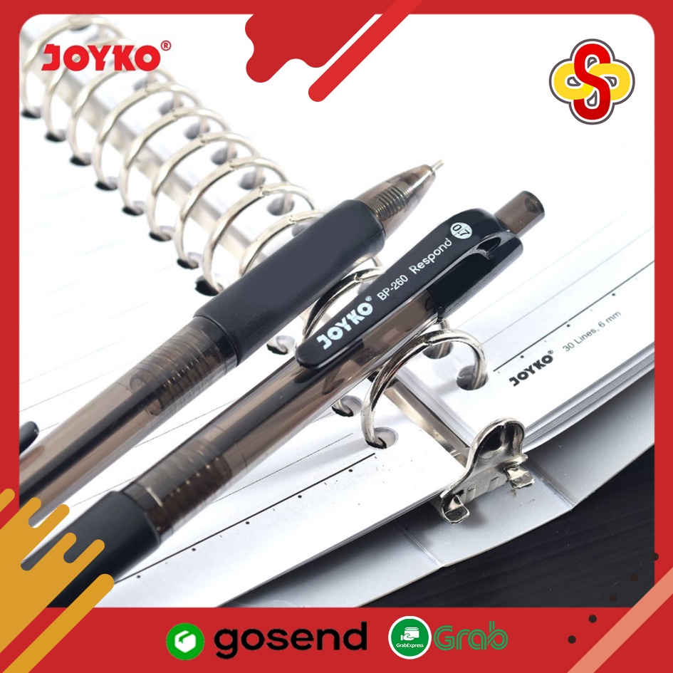 Pulpen / Pena Joyko BP-260 Respond 0.7 mm Hitam