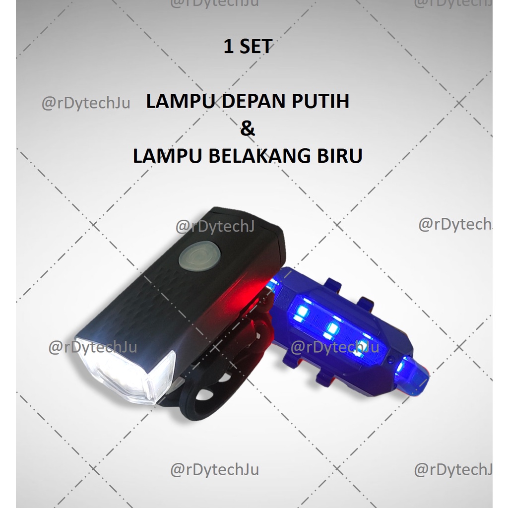 Lampu Sepeda / Lampu Belakang Sepeda LED Recharge USB Waterprof