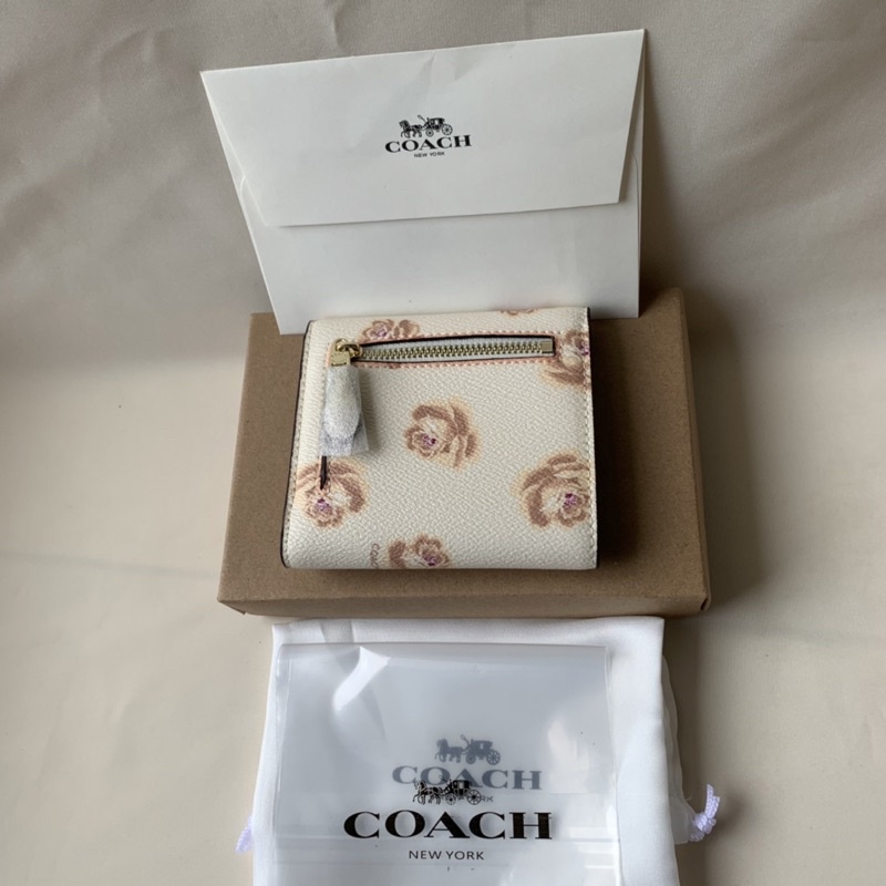 Coach Small Wallet Rose Print