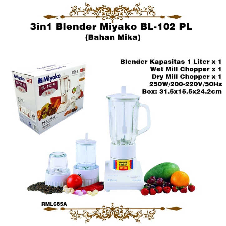 3in1 Blender Miyako BL-102 PL