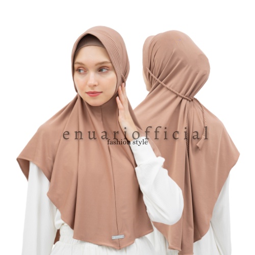 Jilbab Bergo Jersey Tali Kepang Ulir