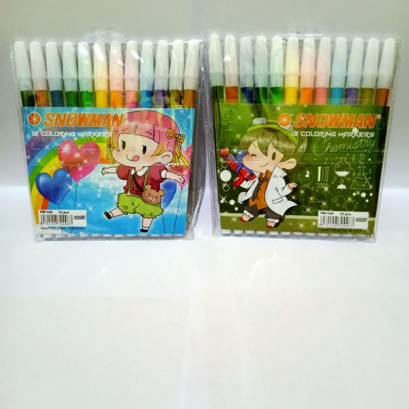 

SATU SET ( 12 WARNA ) Spidol Kecil Snowman 12 Warna PW-12A