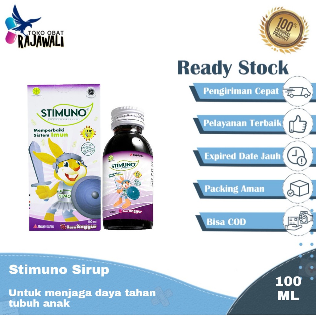 stimuno sirup perbotol 100ml rasa anggur untuk kekebalan tubuh anak