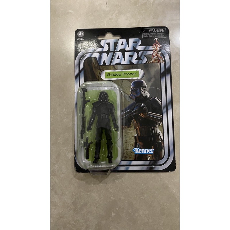 star wars tvc shadow trooper 3.75 inch action figure kenner/ hasbro black stormtrooper