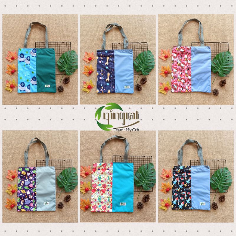 Totebag Ningrat Tas Waterproof Anti Air Wet Bag Clodi Menspad Pakaian Basah -  Wetbag Ningrat Tas Popok Kain [ Bunda Altaf ]