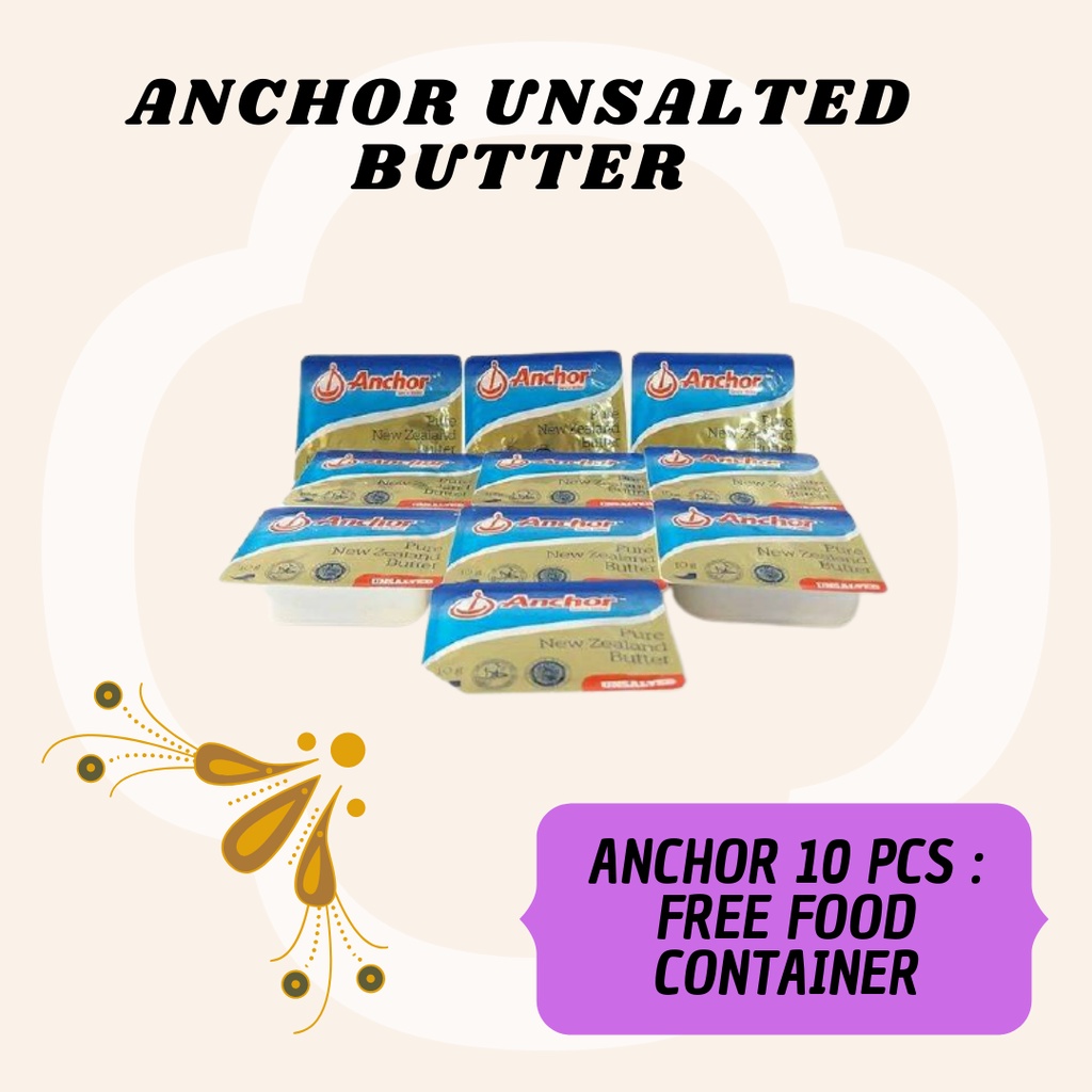 

(EXP SEPTEMBER 2024) Anchor UNSALTED butter 10pcs x 7gr Butter untuk mpasi Lemak Tambahan MPASI Baby FREE BUBBLE + KARDUS