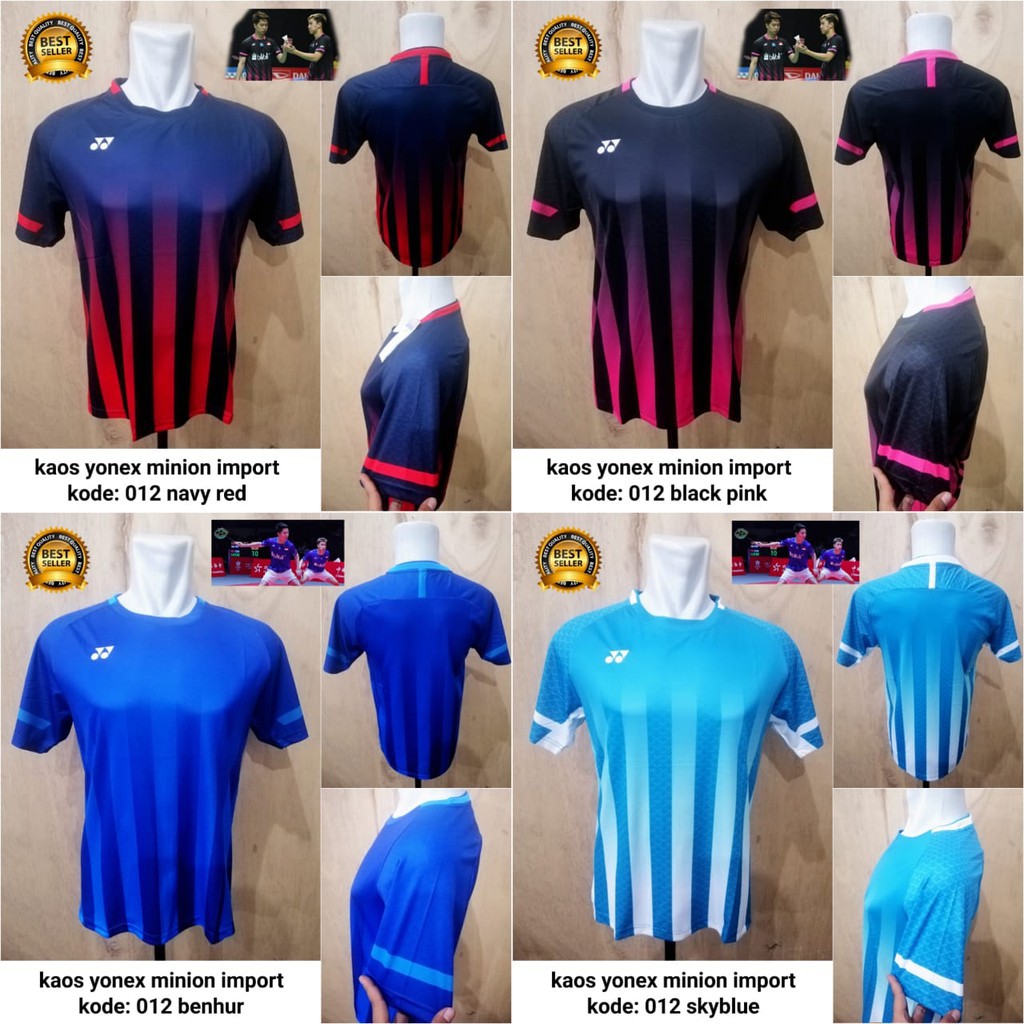 Kaos badminton yonex 012 baju yonex kevin sanjaya marcus gideon baju olahraga gradeori import