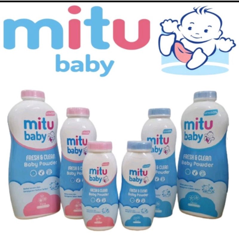 BEDAK BAYI MITU BABY POWDER 100GR+75℅