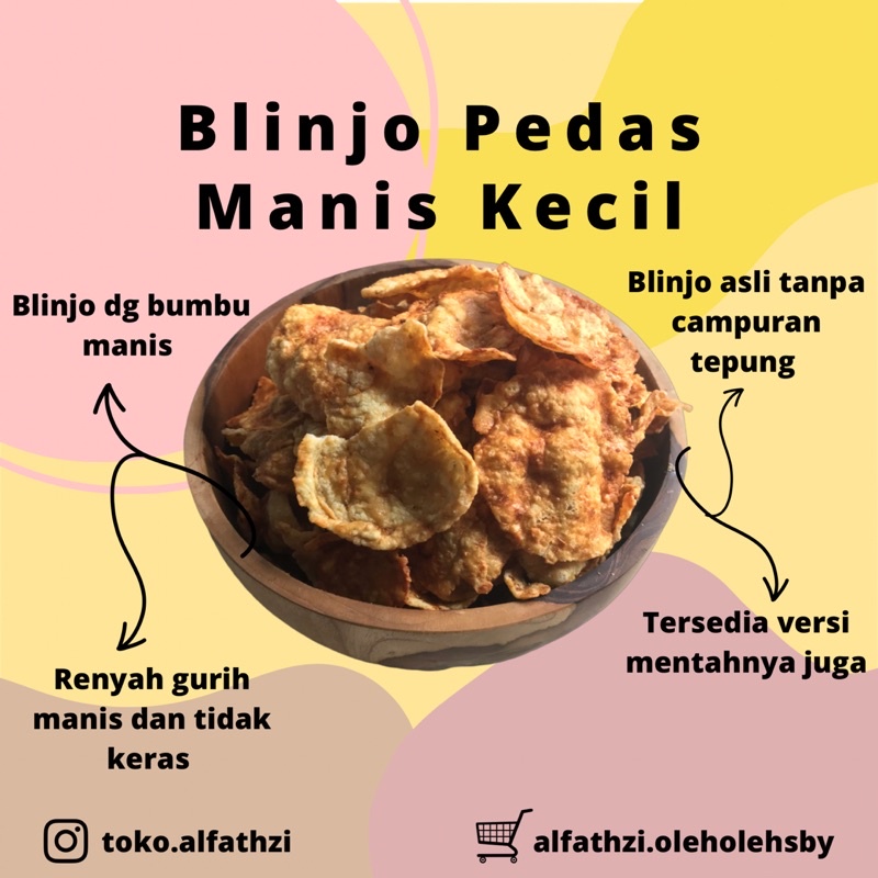 

✨Oleh-oleh Khas Surabaya✨ Blinjo Pedas Manis Kecil 250gr