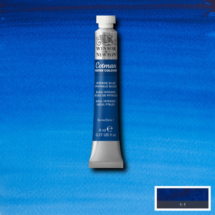 

(TERLARIS) Cat Air Winsor & Newton Cotman Tube 8ml Watercolor - 01/02 - INTENSE BLUE
