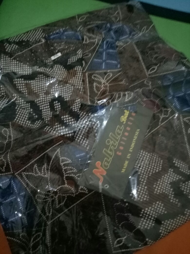 Nabila Batik Jumbo M / 10xl Kemeja Lengan Pendek Motif Abri Murah Batik Jumbo