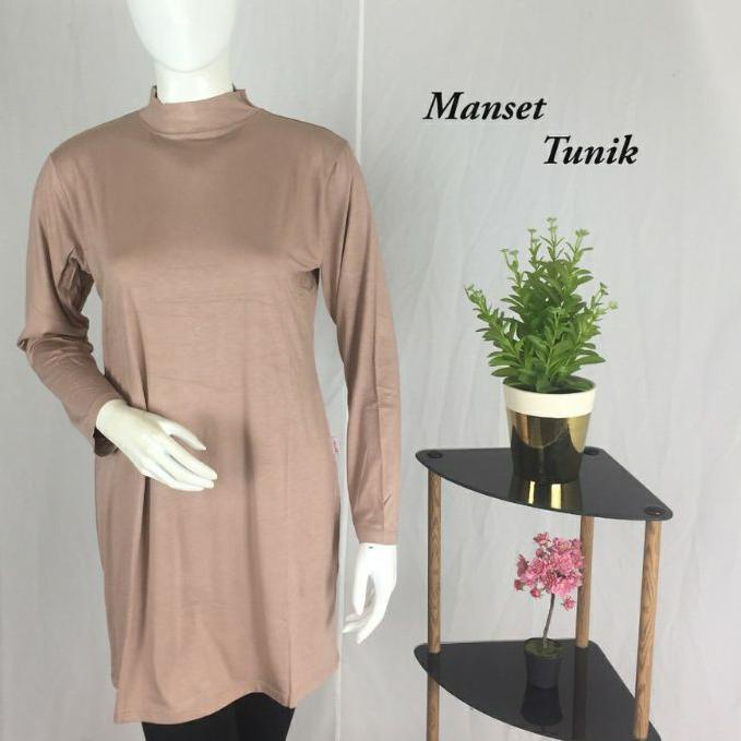 ♘ Manset Tunik Rayon Premium, Manset Tunik Basic Turtle neck ❄