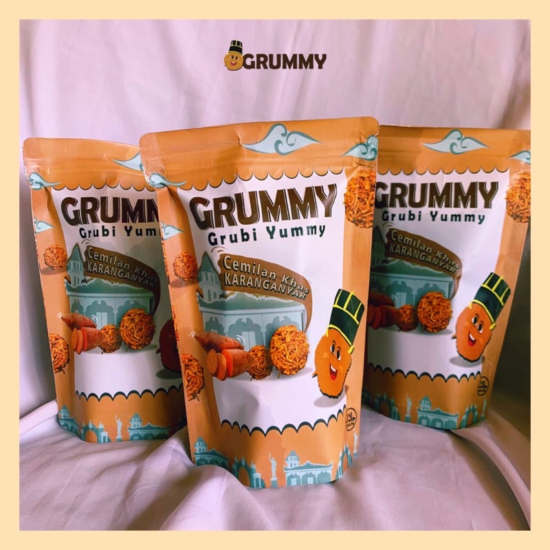 

GRUMMY ( GRUBI YUMMY )Rasa Original/Palm Sugar/Cemilan khas Surakarta Karanganyar/Walangan/Grubi jogja/Grubi manis/carang mas