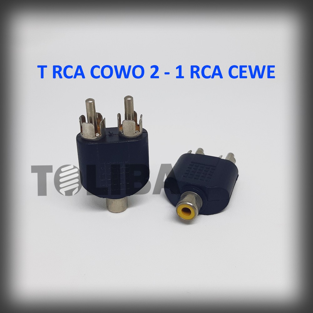 konektor conector converter cewe cover rca 1 to 2 jack cowo male rca / converter rca /konektor T rca