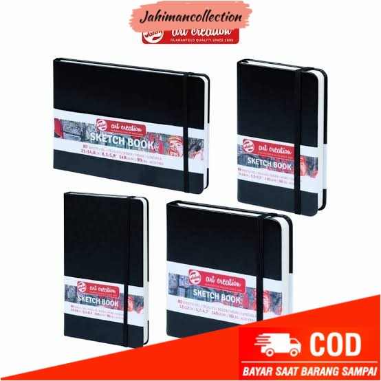 

✨ BISA COD ✨ art creation hard cover sketch book 140gsm (multi media) - 21x14.8