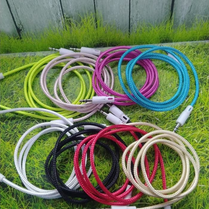 Kabel Aux tali sepatu 3.5mm dari Hp ke Speaker aktif sound sistem