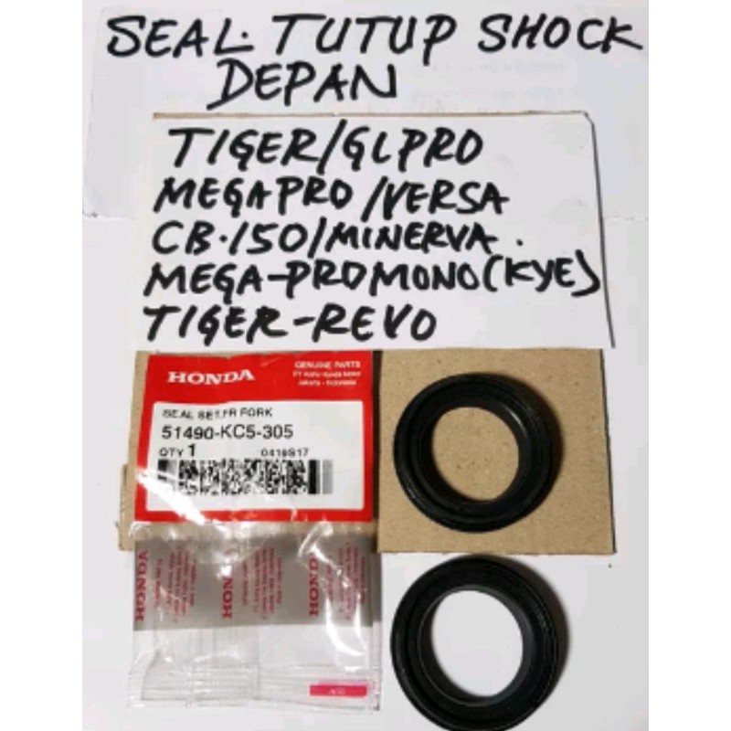 SEAL TUTUP SHOCK DEPAN TIGER GLPRO MEGAPRO VERSA CB 150 GL MAX MINERVA DLL ORI HONDA HGP 1pc