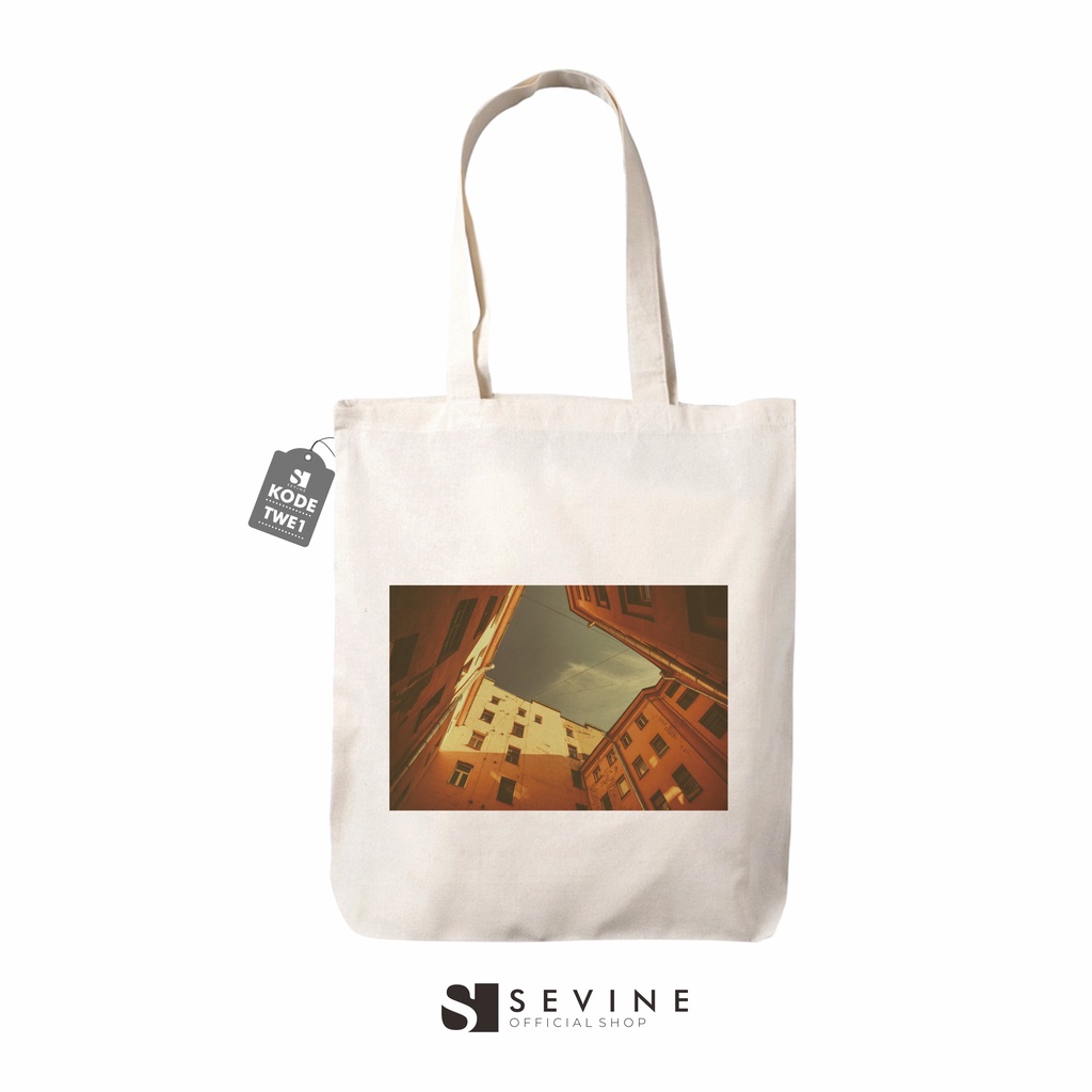 Sevine Totebag Wanita Tas Tote Bag Resleting Vintage Retro Custom - TWE