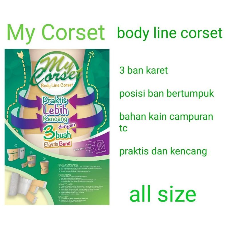 My Corset Body Line Corset warna hijau