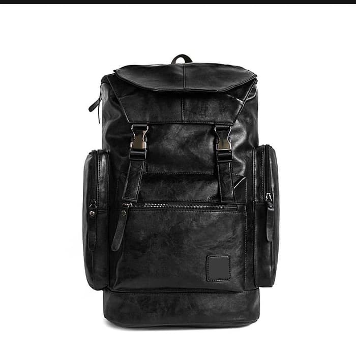 TAS RANSEL KULIT LAPTOP 15 INCH PRIA COWOK SEKOLAH KERJA KOREA XTAL